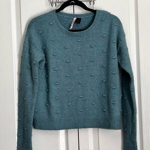 LOVE BY DESIGN WOMENS SWEATER, BLUE/GREEN, size small
